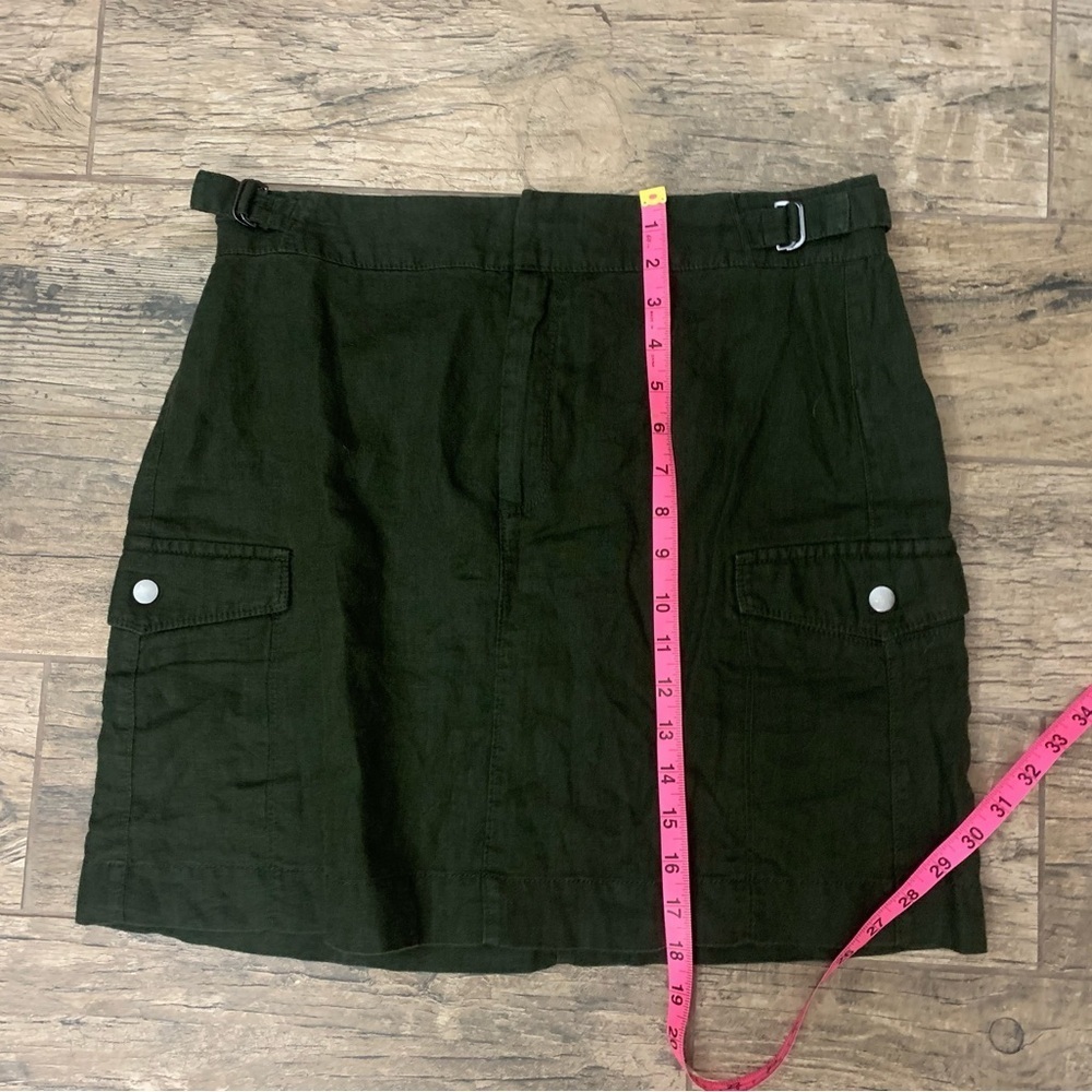 Women’s Athleta green 100% linen mini skirt with pockets - Picture 6 of 6